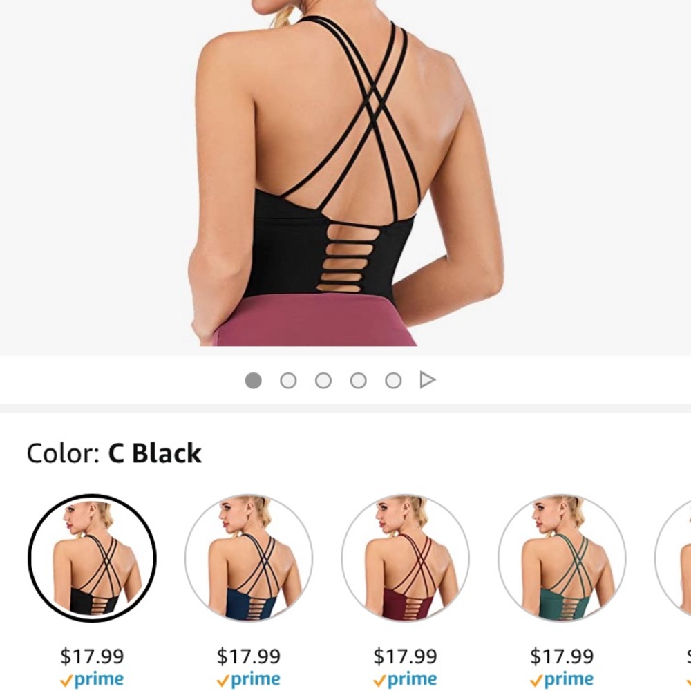 2 Yoga sports bras black and white